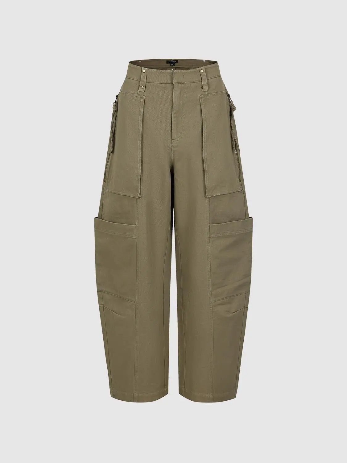 Oversized Cotton Cargo Tapered Cargo Pockets Pants - Image 2