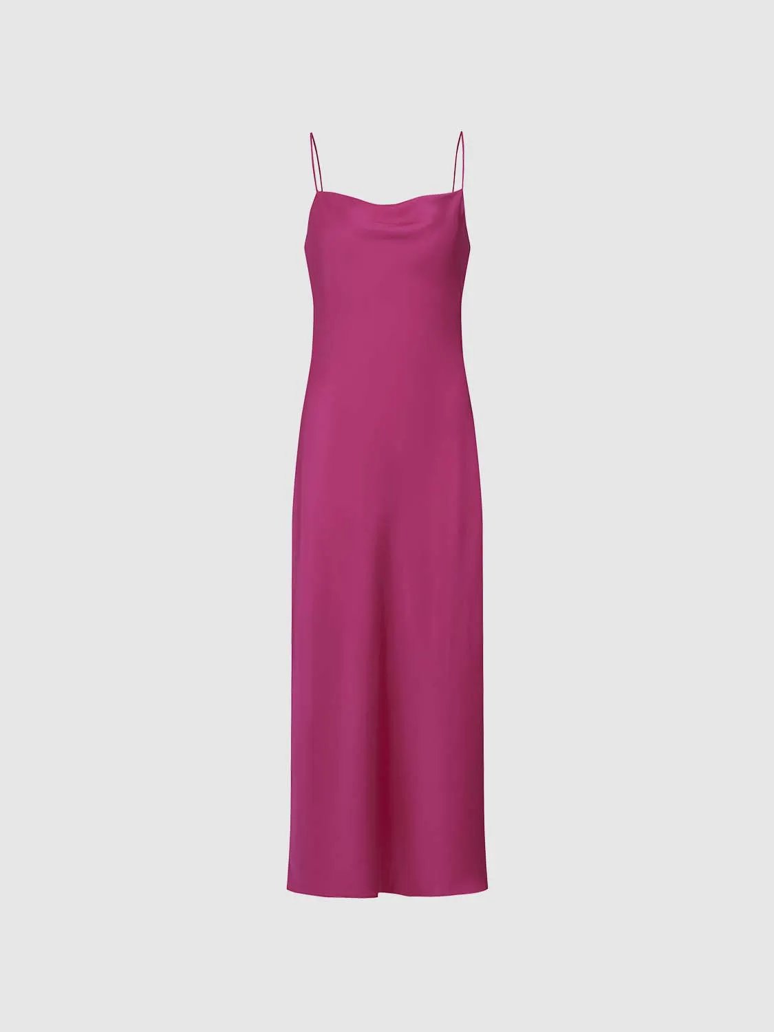 Strappy Maxi Dresses With Sleek Silhouette Magenta Dresses