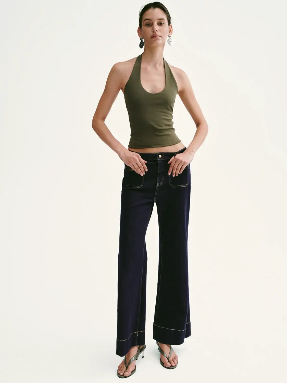 Soft Cotton Blend Halter Neck Lightweight Tank Top - Image 6
