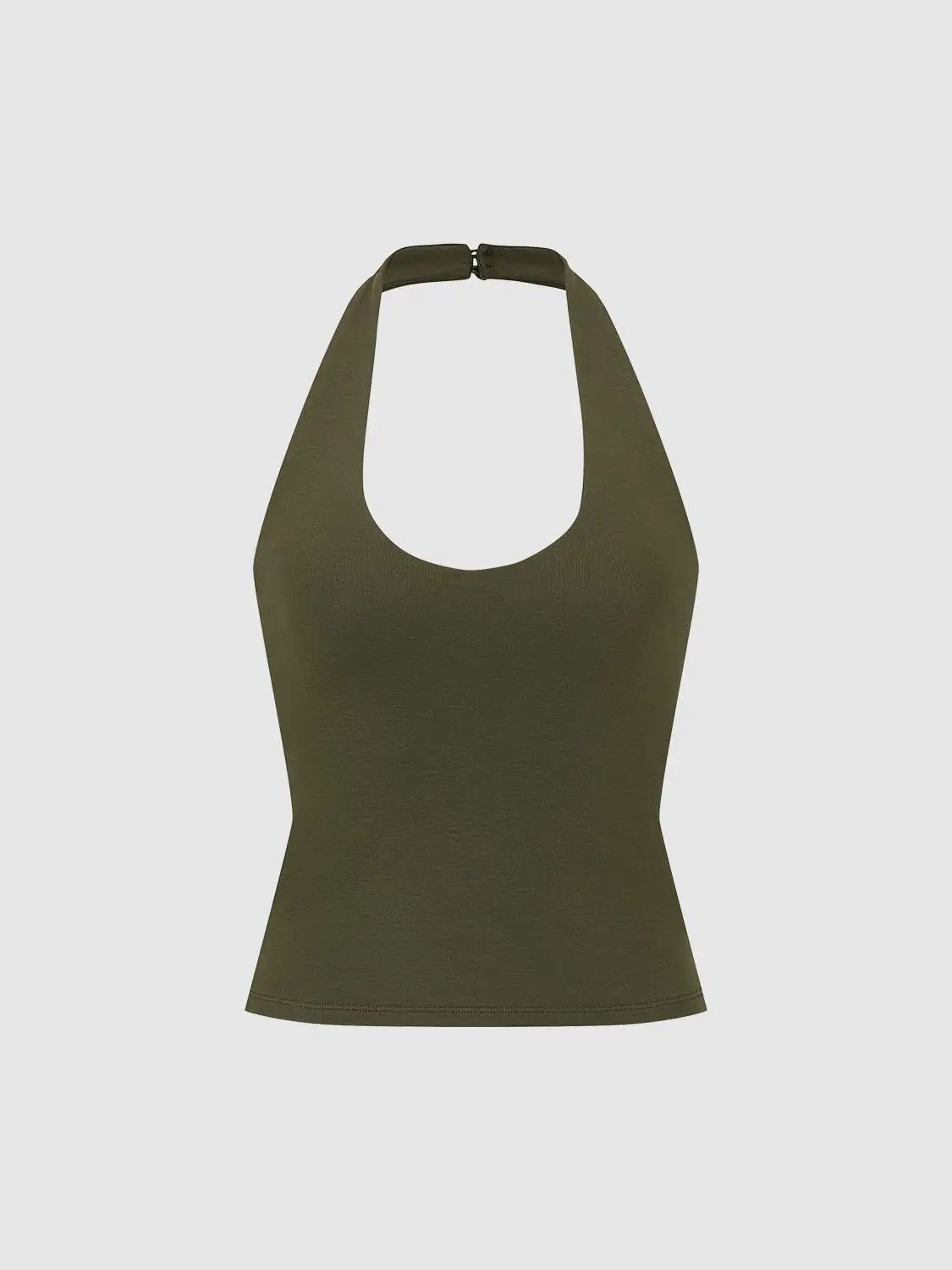 Soft Cotton Blend Halter Neck Lightweight Tank Top - Image 9
