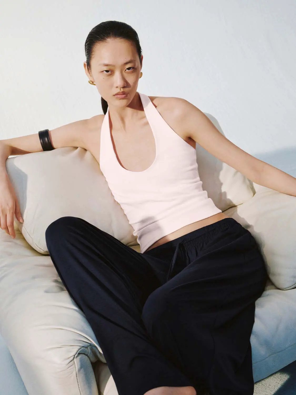 Soft Cotton Blend Halter Neck Lightweight Tank Top - Image 19