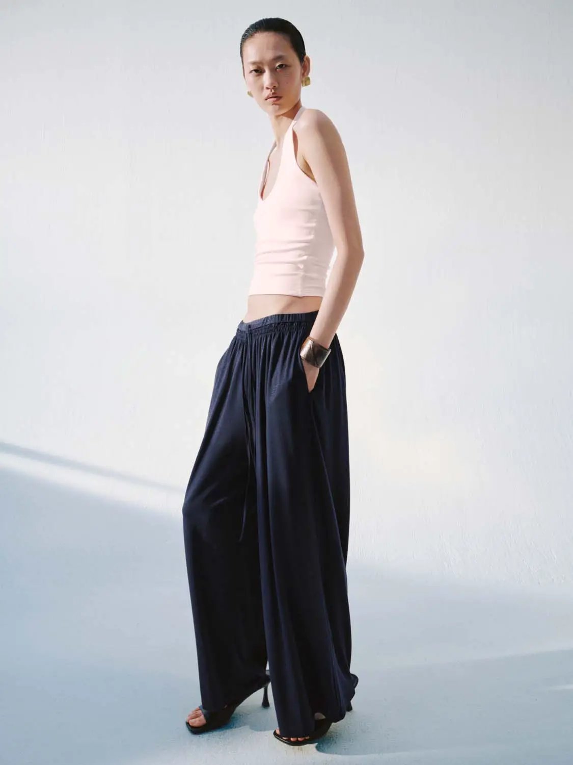 Soft Cotton Blend Halter Neck Lightweight Tank Top - Image 22