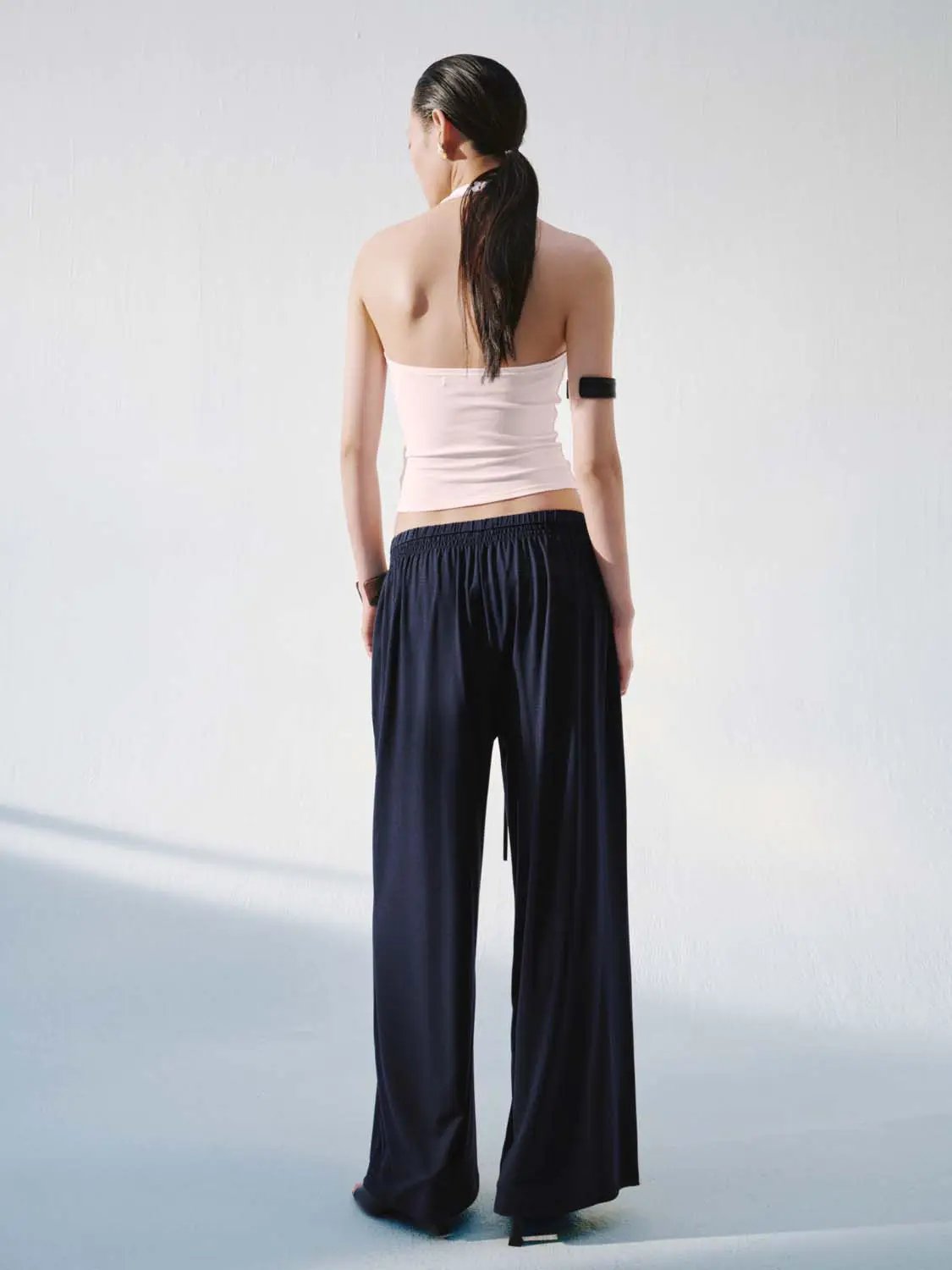 Soft Cotton Blend Halter Neck Lightweight Tank Top - Image 24