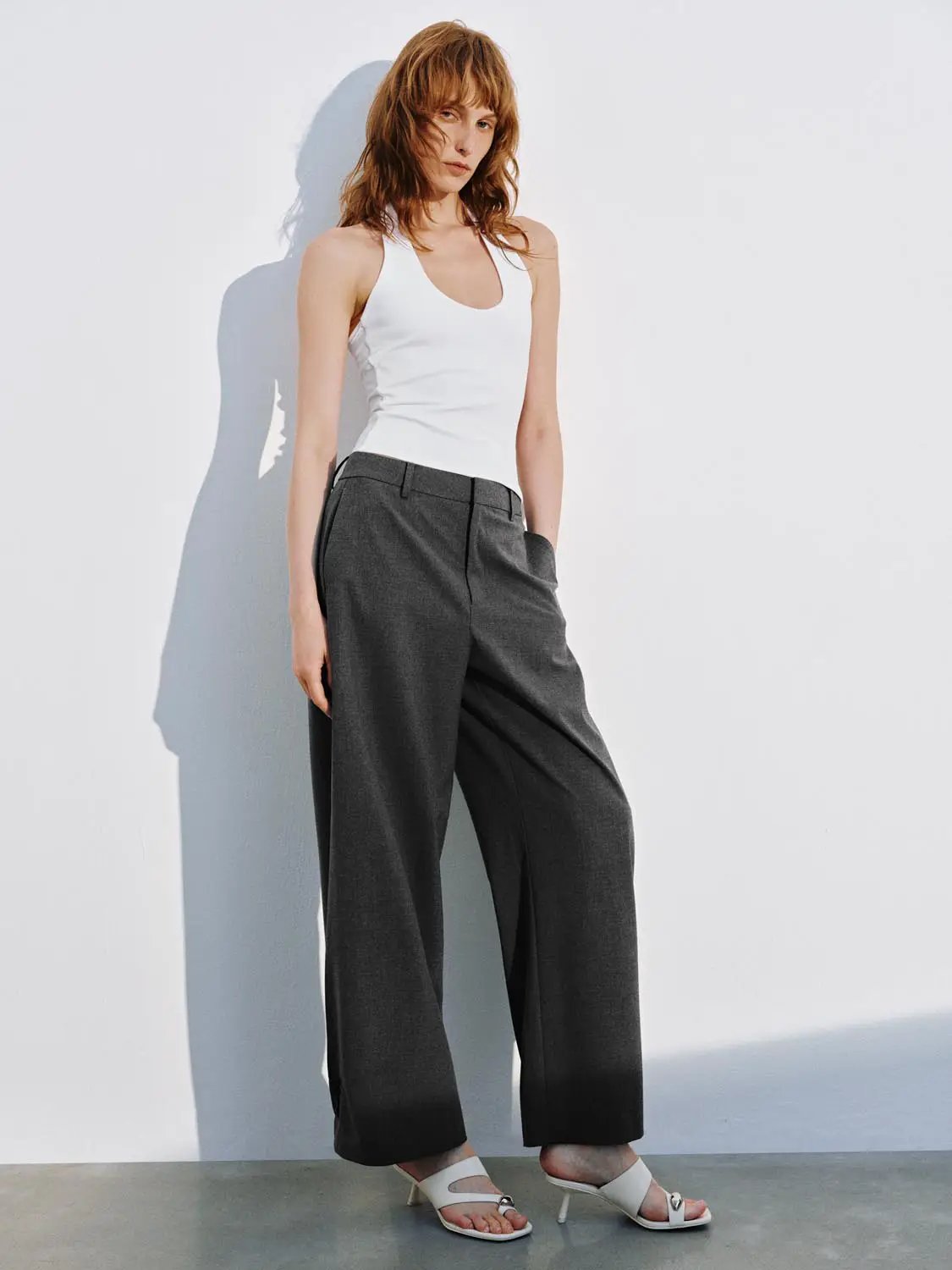 Soft Cotton Blend Halter Neck Lightweight Tank Top - Image 29