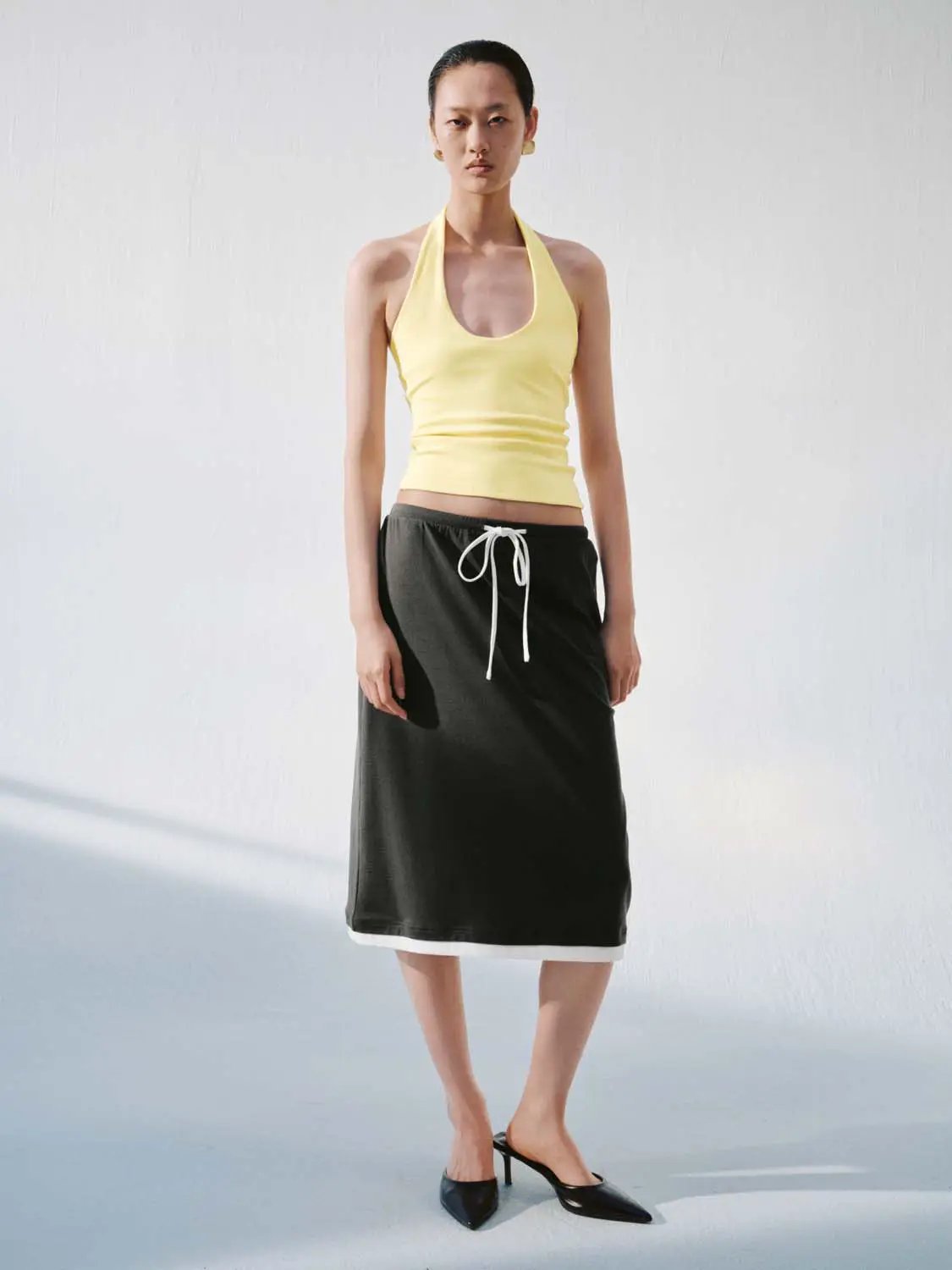 Soft Cotton Blend Halter Neck Lightweight Tank Top - Image 37