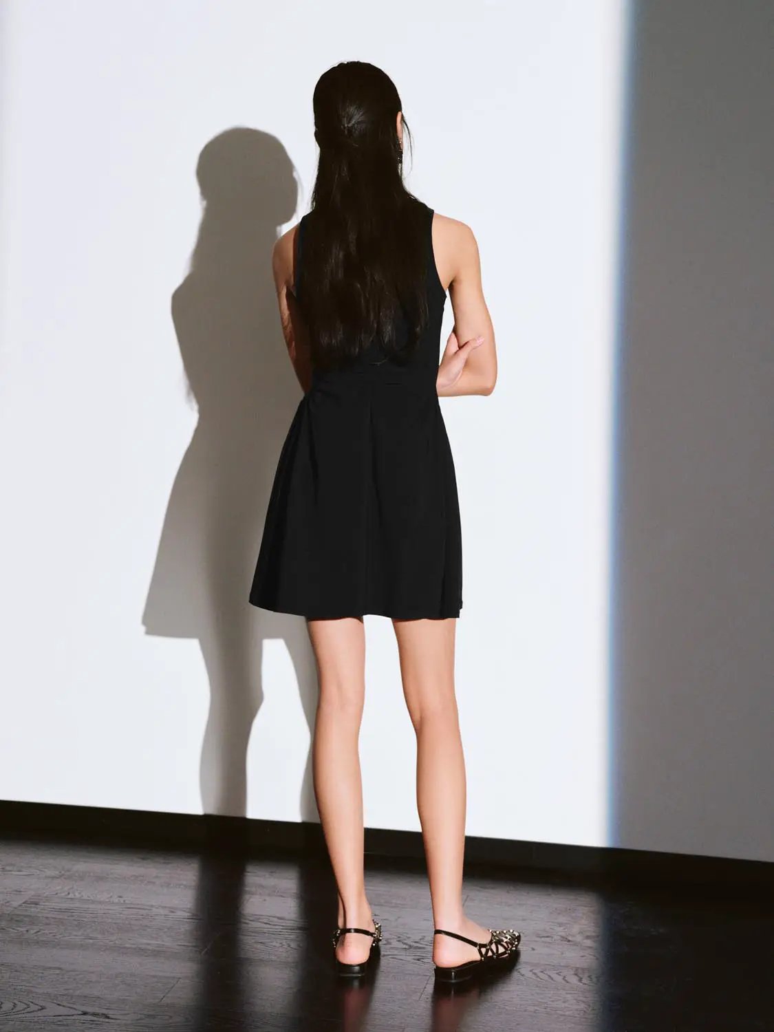 Viscose Blend Ruched Waist Sleeveless A Line Dresses - Image 22