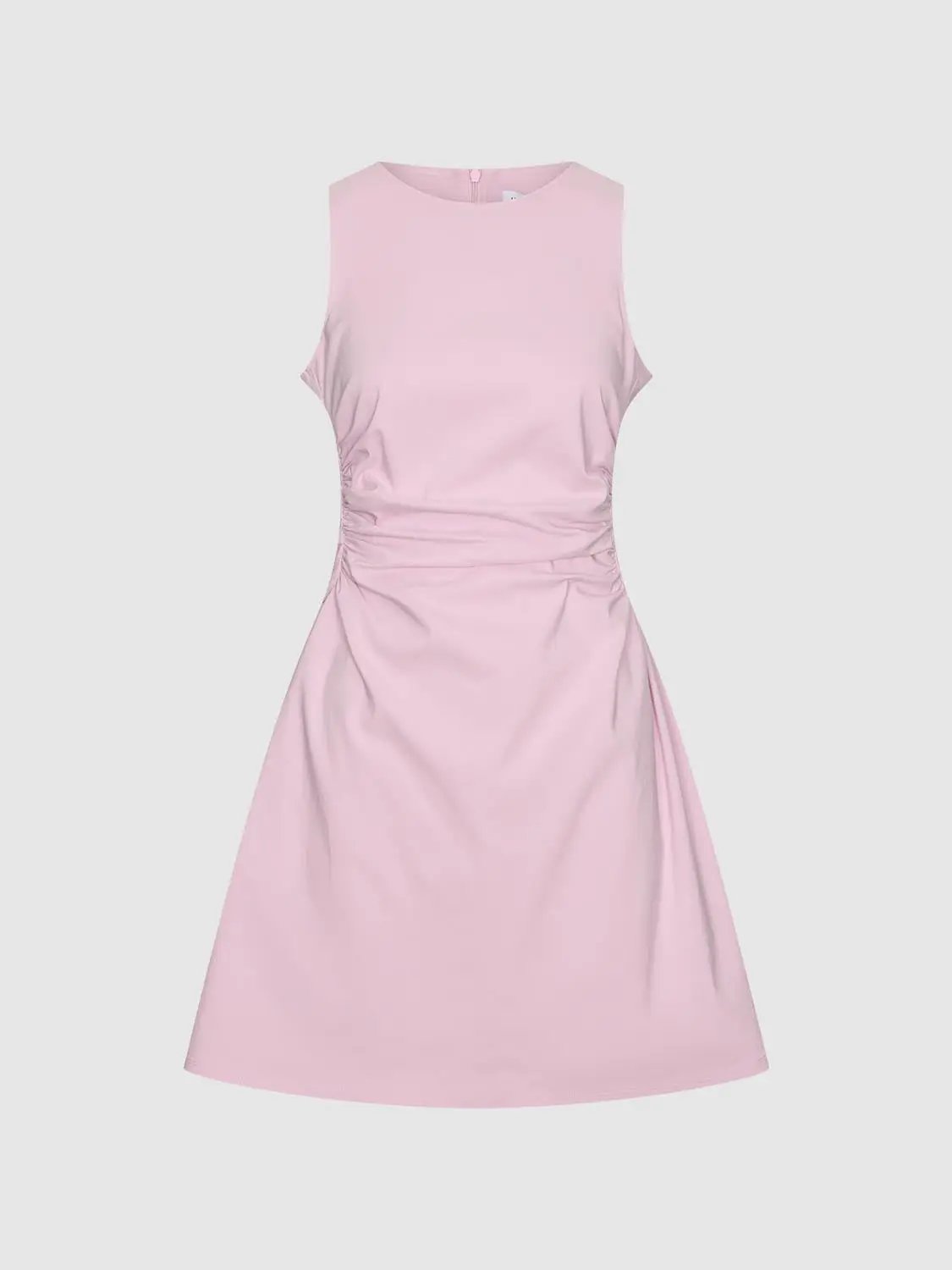 Viscose Blend Ruched Waist Sleeveless A Line Dresses - Image 9